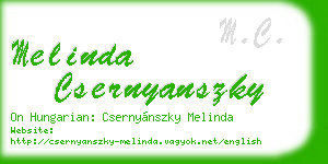 melinda csernyanszky business card
